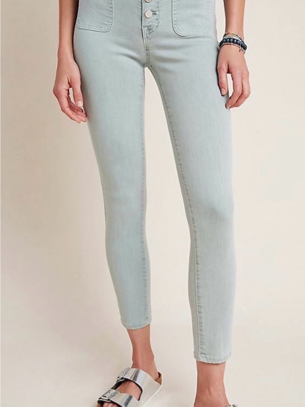 AG Anthropologie Vintage Stevie Jeans in Light Mint